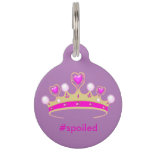 Spoiled Princess Round Large Pet Tag at Zazzle