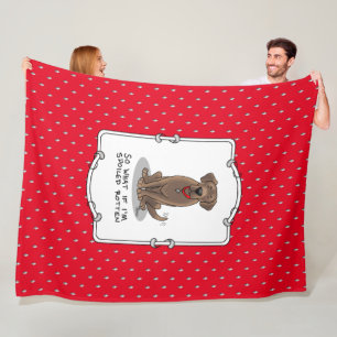 Spoiled Rotten Chocolate Lab Labrador Retriever Fleece Blanket