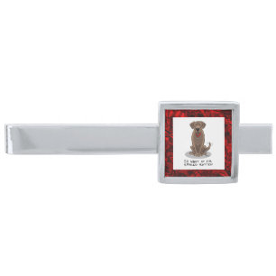 Spoiled Rotten Chocolate Lab Labrador Retriever Silver Finish Tie Bar