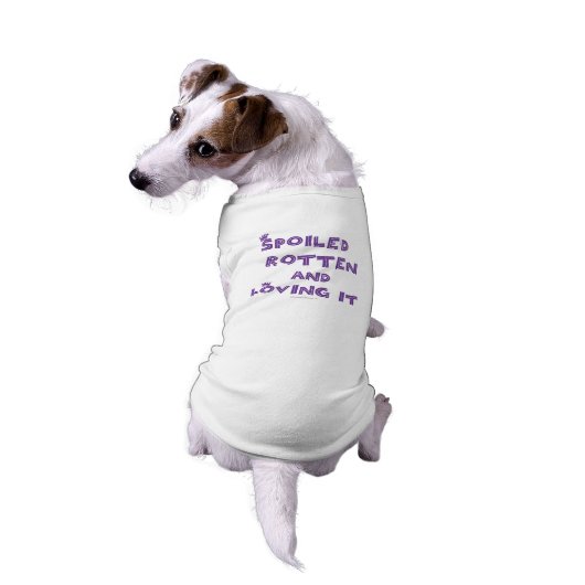 Spoiled Rotten  Dog Tank Top (Purple Text) (Back)