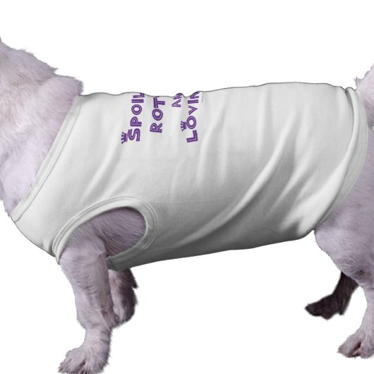 Spoiled Rotten  Dog Tank Top (Purple Text) (Side)
