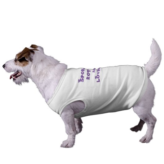 Spoiled Rotten  Dog Tank Top (Purple Text) (Side)