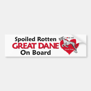 Spoiled Rotten Merle Dane Bumper Sticker