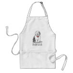 Spoiled Rotten Old English Sheepdog (Gray 1) Funny Adult Apron