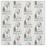 Spoiled Rotten Old English Sheepdog (Gray 1) Funny Fabric