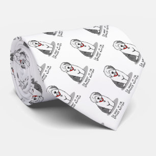 Spoiled Rotten Old English Sheepdog (Gray 1) Funny Neck Tie
