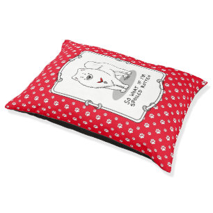 Spoiled Rotten Samoyed Dog Cute Attitude Funny Pet Bed