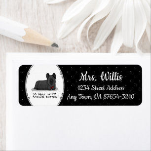 Spoiled Rotten Skye Terrier Dog (black) Cute Funny Label