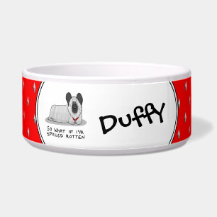 Spoiled Rotten Skye Terrier Dog (silver) Cute Fun Bowl