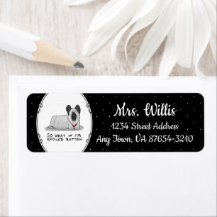 Spoiled Rotten Skye Terrier Dog (silver) Cute Fun Label
