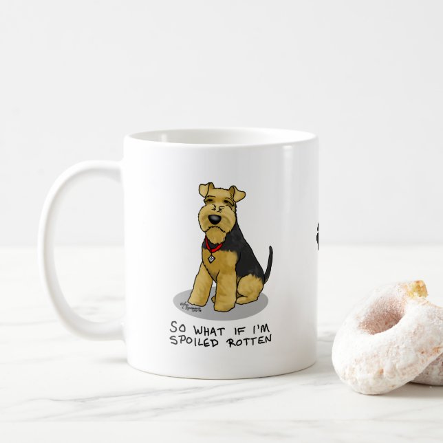 Spoiled Rotten Welsh Terrier Dog - Cute Coffee Mug (With Donut)