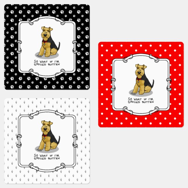 Spoiled Rotten Welsh Terrier Dog - Cute Labels (Group)