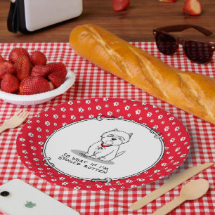 Spoiled Rotten Westie West Highland White Terrier Paper Plates