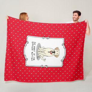 Spoiled Rotten Yellow Lab Labrador Retriever Funny Fleece Blanket