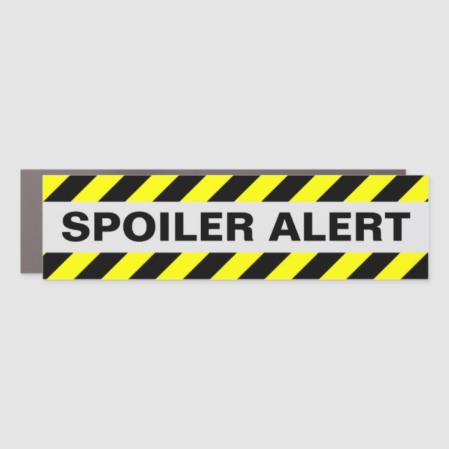 SPOILER ALERT CAR MAGNET (Front)