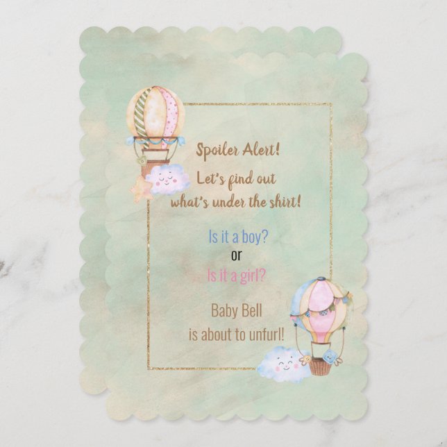 Spoiler Alert Gender Reveal Party Invitation (Front/Back)