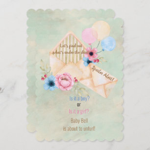Spoiler Alert Gender Reveal Party Invitation