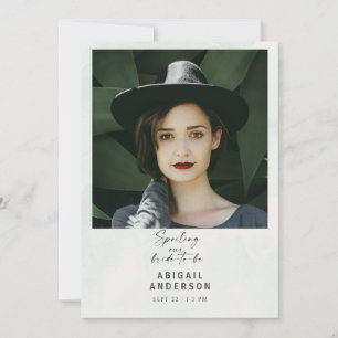 Spoiling our Bride-to-be Photo Sage Bridal Shower Invitation