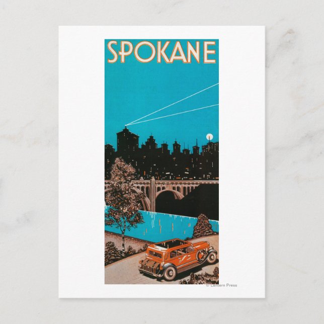 Spokane Advertising Poster #1Spokane, WA Postcard (Front)
