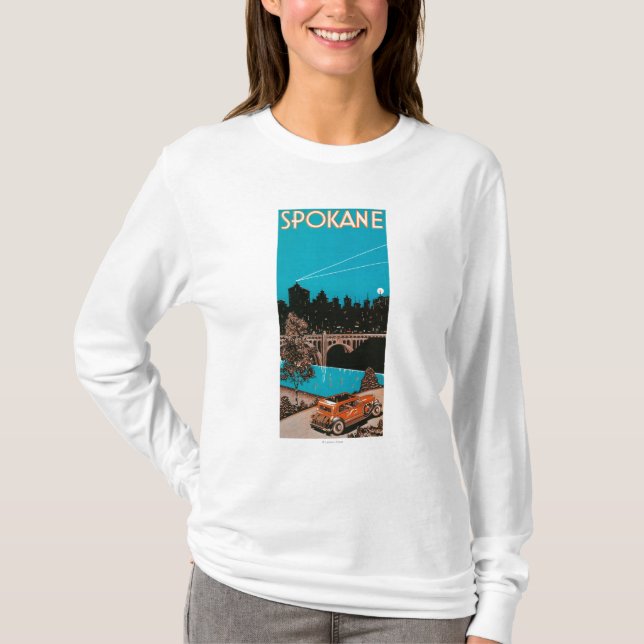 Spokane Advertising Poster #1Spokane, WA T-Shirt (Front)