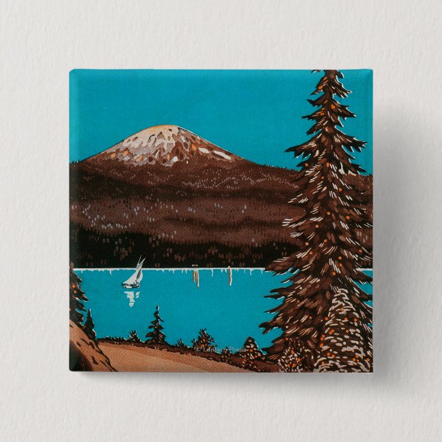 Spokane Advertising Poster #2Spokane, WA Pinback Button (Front)