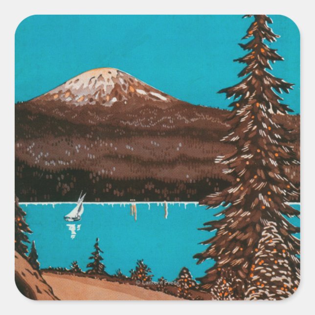 Spokane Advertising Poster #2Spokane, WA Square Sticker (Front)