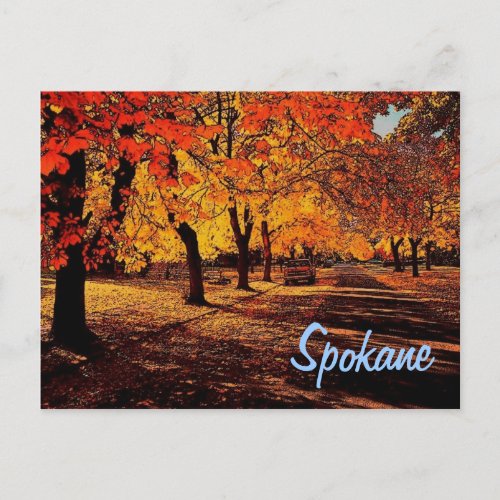 Spokane Autumn Postcard