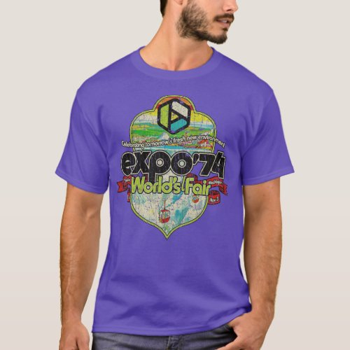 Spokane Expo 74 Worlds Fair Crest 1974  T_Shirt