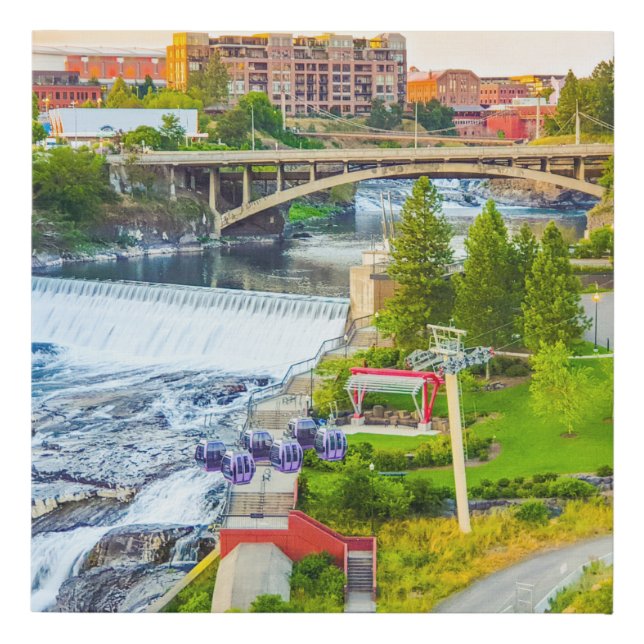 Spokane Falls Washington Canvas Print (Front)