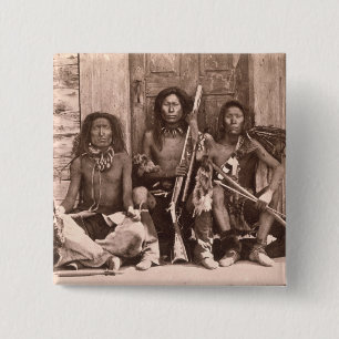 Spokane Indians, 1861 (b/w photo) Button