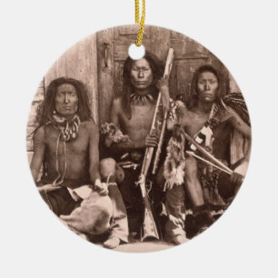Spokane Indians, 1861 (b/w photo) Ceramic Ornament