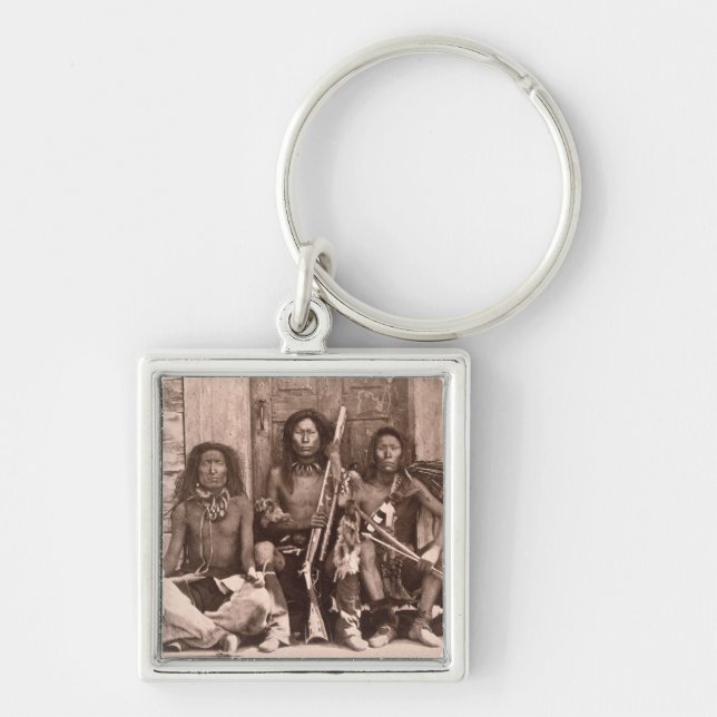 Spokane Indians, 1861 (b/w photo) Keychain (Front)