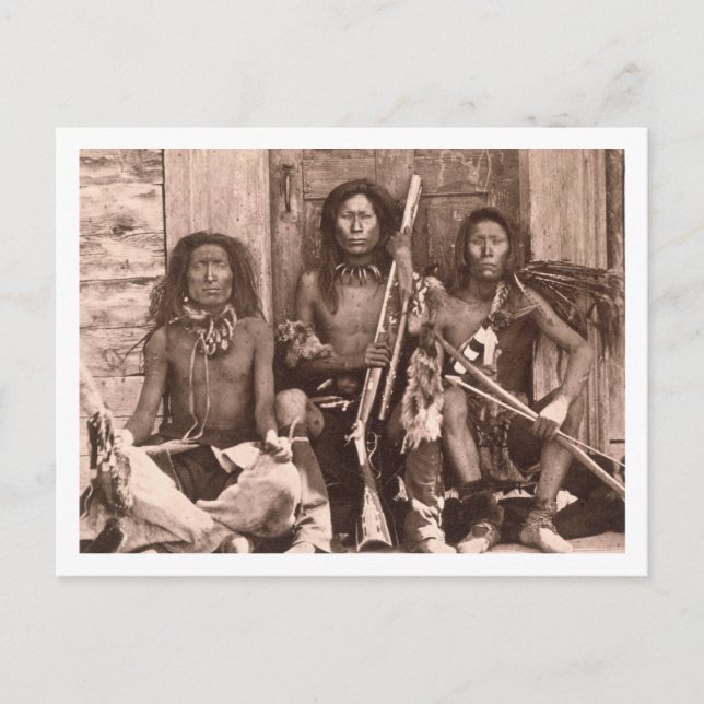 Spokane Indians, 1861 (b/w photo) Postcard (Front)