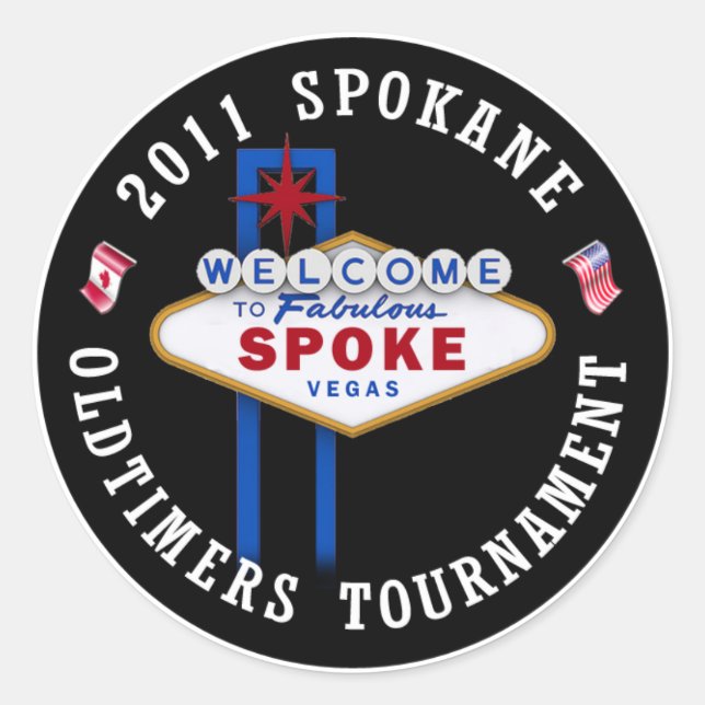 Spokane Oldtimers Puck Classic Round Sticker (Front)