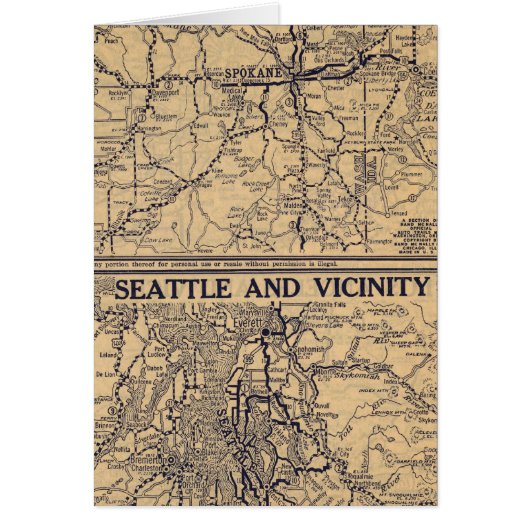 Spokane, Seattle Cards (Front)