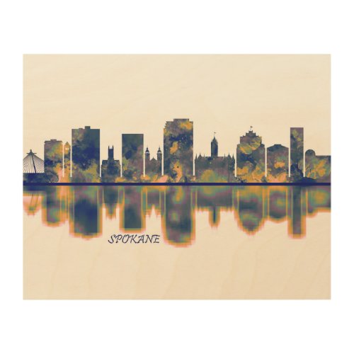 Spokane Skyline Wood Wall Art