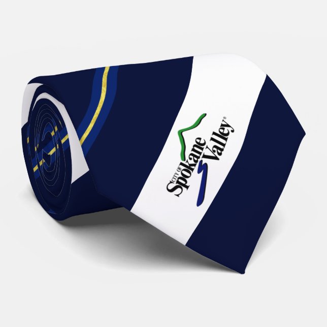 Spokane Valley (Washington) city Logo Neck Tie (Rolled)