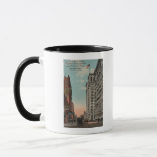 Spokane, WA - Downtown View with Horsecarts Mug