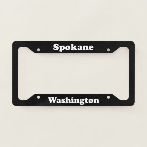 Spokane WA License Plate Frame