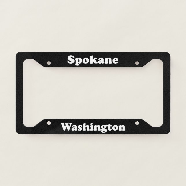 Spokane WA License Plate Frame (Front)