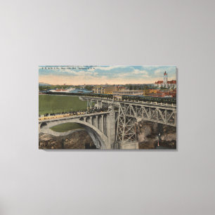 Spokane, WA - Union Pacific Railway Completion Canvas Print