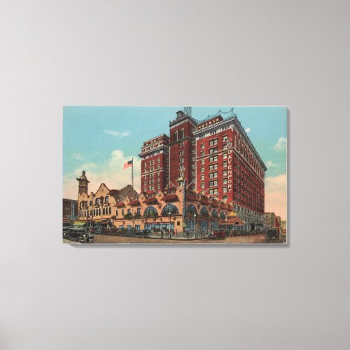 Spokane WA _ View of Davenport Hotel 1 Canvas Print