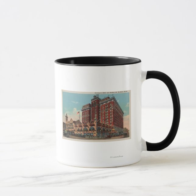 Spokane, WA - View of Davenport Hotel #1 Mug (Right)