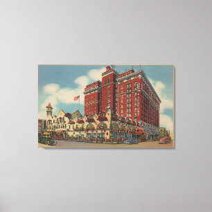 Spokane, WA - View of Davenport Hotel #2 Canvas Print