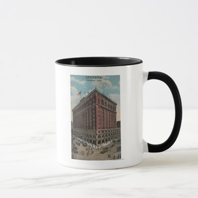 Spokane, WA - View of Davenport Hotel Mug (Right)