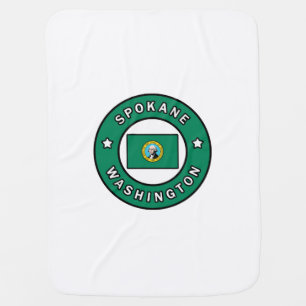 Spokane Washington Baby Blanket