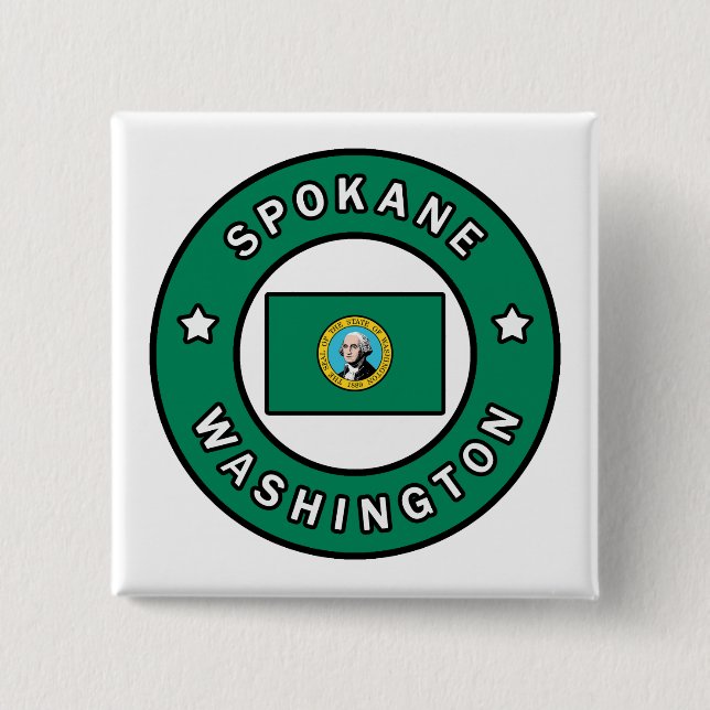 Spokane Washington Button (Front)