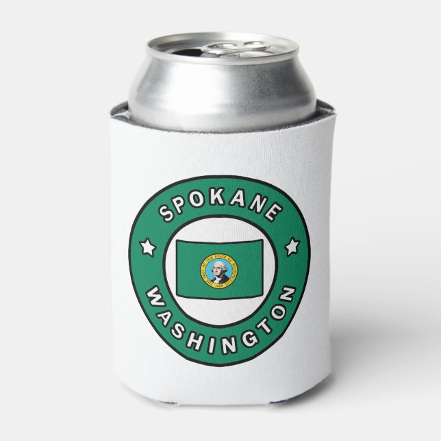 Spokane Washington Can Cooler (Can Front)
