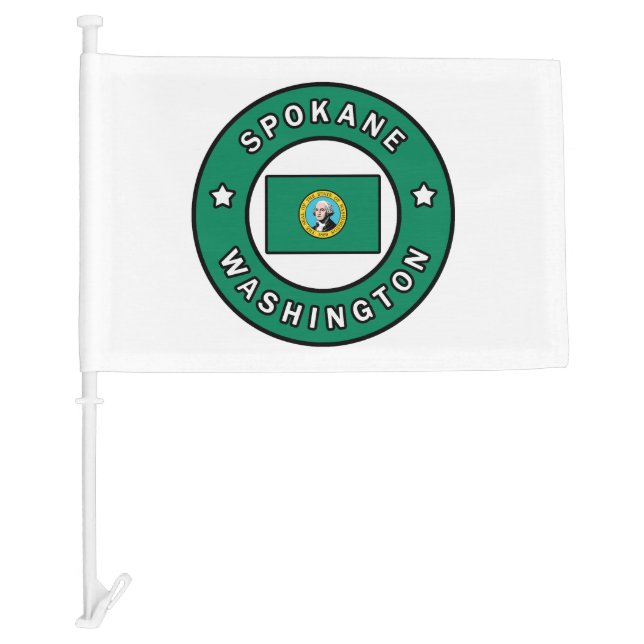 Spokane Washington Car Flag (Front)
