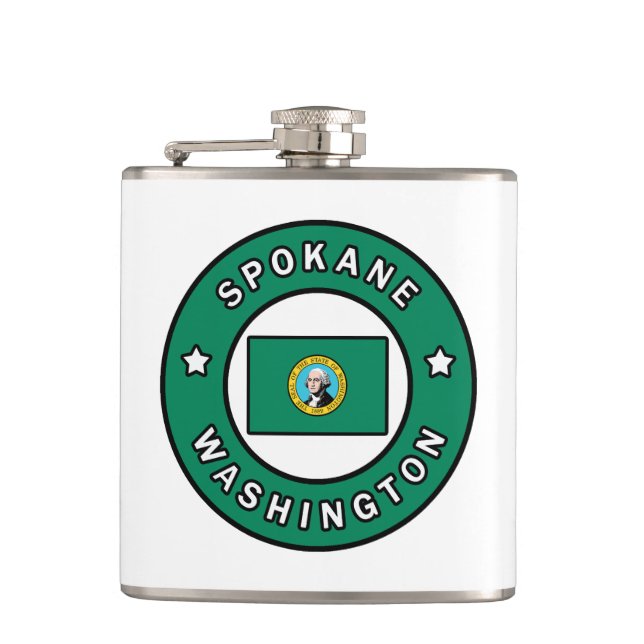 Spokane Washington Flask (Front)